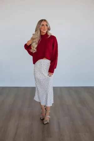 Avianna Floral Skirt Contoured Waist Sophisticated Mood